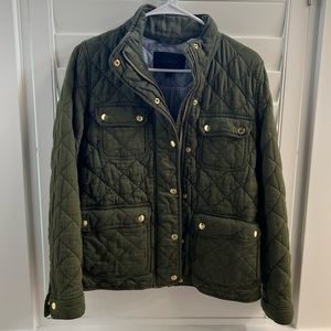 J.Crew Moss Green Quilted Jacket